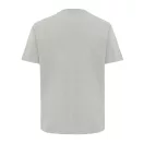 Tricou cu maneca scurta, la baza gatului, Casual, Unisex, iqoniq, 2410E19520, Bumbac, Gri, XXS