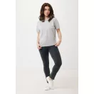 Tricou cu maneca scurta, la baza gatului, Casual, Unisex, iqoniq, 2410E19520, Bumbac, Gri, XXS