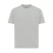 Tricou cu maneca scurta, la baza gatului, Casual, Unisex, iqoniq, 2410E19519, Bumbac, Gri, 3XL