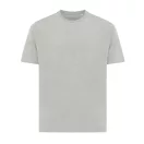 Tricou cu maneca scurta, la baza gatului, Casual, Unisex, iqoniq, 2410E19519, Bumbac, Gri, 3XL