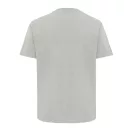 Tricou cu maneca scurta, la baza gatului, Casual, Unisex, iqoniq, 2410E19519, Bumbac, Gri, 3XL