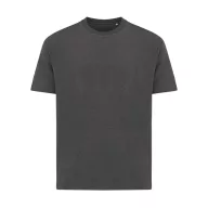   Tricou cu maneca scurta, la baza gatului, Casual, Unisex, iqoniq, 2410E19486, Bumbac, Gri heather anthracite, 5XL
