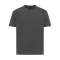 Tricou cu maneca scurta, la baza gatului, Casual, Unisex, iqoniq, 2410E19487, Bumbac, Gri heather anthracite, L