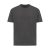 Tricou cu maneca scurta, la baza gatului, Casual, Unisex, iqoniq, 2410E19494, Bumbac, Gri heather anthracite, XXS