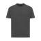 Tricou cu maneca scurta, la baza gatului, Casual, Unisex, iqoniq, 2410E19494, Bumbac, Gri heather anthracite, XXS