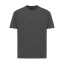Tricou cu maneca scurta, la baza gatului, Casual, Unisex, iqoniq, 2410E19494, Bumbac, Gri heather anthracite, XXS