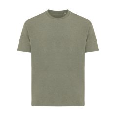   Tricou cu maneca scurta, la baza gatului, Casual, Unisex, iqoniq, 2410E19503, Bumbac, Gri heather, 5XL