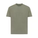 Tricou cu maneca scurta, la baza gatului, Casual, Unisex, iqoniq, 2410E19505, Bumbac, Gri heather, M