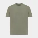 Tricou cu maneca scurta, la baza gatului, Casual, Unisex, iqoniq, 2410E19509, Bumbac, Gri heather, XXL