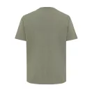 Tricou cu maneca scurta, la baza gatului, Casual, Unisex, iqoniq, 2410E19509, Bumbac, Gri heather, XXL