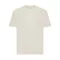 Tricou cu maneca scurta, la baza gatului, Casual, Unisex, iqoniq, 2410E19545, Bumbac, Crem natur, S