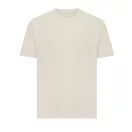 Tricou cu maneca scurta, la baza gatului, Casual, Unisex, iqoniq, 2410E19550, Bumbac, Crem natur, XXS