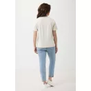 Tricou cu maneca scurta, la baza gatului, Casual, Unisex, iqoniq, 2410E19550, Bumbac, Crem natur, XXS