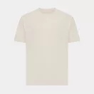 Tricou cu maneca scurta, la baza gatului, Casual, Unisex, iqoniq, 2410E19549, Bumbac, Crem natur, 3XL