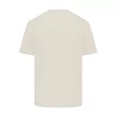 Tricou cu maneca scurta, la baza gatului, Casual, Unisex, iqoniq, 2410E19549, Bumbac, Crem natur, 3XL