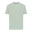Tricou cu maneca scurta, la baza gatului, Casual, Unisex, iqoniq, 2410E19529, Bumbac, Verde ice, 5XL