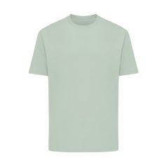   Tricou cu maneca scurta, la baza gatului, Casual, Unisex, iqoniq, 2410E19524, Bumbac, Verde ice, S