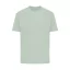 Tricou cu maneca scurta, la baza gatului, Casual, Unisex, iqoniq, 2410E19530, Bumbac, Verde ice, XXS