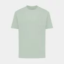 Tricou cu maneca scurta, la baza gatului, Casual, Unisex, iqoniq, 2410E19530, Bumbac, Verde ice, XXS