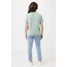 Tricou cu maneca scurta, la baza gatului, Casual, Unisex, iqoniq, 2410E19530, Bumbac, Verde ice, XXS