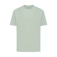   Tricou cu maneca scurta, la baza gatului, Casual, Unisex, iqoniq, 2410E19528, Bumbac, Verde ice, 3XL