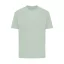 Tricou cu maneca scurta, la baza gatului, Casual, Unisex, iqoniq, 2410E19528, Bumbac, Verde ice, 3XL
