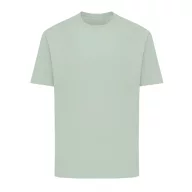   Tricou cu maneca scurta, la baza gatului, Casual, Unisex, iqoniq, 2410E19528, Bumbac, Verde ice, 3XL