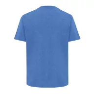   Tricou cu maneca scurta, la baza gatului, Casual, Unisex, iqoniq, 2410E19495, Bumbac, Albastru heather, L