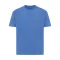 Tricou cu maneca scurta, la baza gatului, Casual, Unisex, iqoniq, 2410E19501, Bumbac, Albastru heather, 3XL