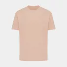 Tricou cu maneca scurta, la baza gatului, Casual, Unisex, iqoniq, 2410E19570, Bumbac, Portocaliu peach, XXS