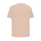 Tricou cu maneca scurta, la baza gatului, Casual, Unisex, iqoniq, 2410E19570, Bumbac, Portocaliu peach, XXS