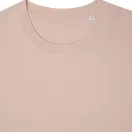 Tricou cu maneca scurta, la baza gatului, Casual, Unisex, iqoniq, 2410E19570, Bumbac, Portocaliu peach, XXS
