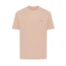 Tricou cu maneca scurta, la baza gatului, Casual, Unisex, iqoniq, 2410E19570, Bumbac, Portocaliu peach, XXS