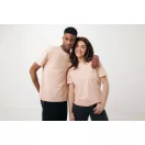 Tricou cu maneca scurta, la baza gatului, Casual, Unisex, iqoniq, 2410E19570, Bumbac, Portocaliu peach, XXS