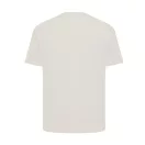 Tricou cu maneca scurta, la baza gatului, Casual, Unisex, iqoniq, 2410E19532, Bumbac, Crem, 5XL