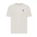 Tricou cu maneca scurta, la baza gatului, Casual, Unisex, iqoniq, 2410E19532, Bumbac, Crem, 5XL