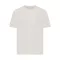 Tricou cu maneca scurta, la baza gatului, Casual, Unisex, iqoniq, 2410E19533, Bumbac, Crem, L