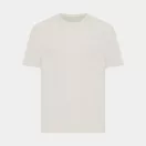 Tricou cu maneca scurta, la baza gatului, Casual, Unisex, iqoniq, 2410E19533, Bumbac, Crem, L
