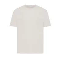   Tricou cu maneca scurta, la baza gatului, Casual, Unisex, iqoniq, 2410E19536, Bumbac, Crem, XL