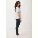 Tricou cu maneca scurta, la baza gatului, Casual, Unisex, iqoniq, 2410E19540, Bumbac, Crem, XXS