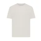 Tricou cu maneca scurta, la baza gatului, Casual, Unisex, iqoniq, 2410E19540, Bumbac, Crem, XXS