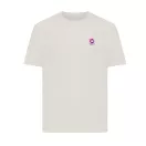 Tricou cu maneca scurta, la baza gatului, Casual, Unisex, iqoniq, 2410E19540, Bumbac, Crem, XXS