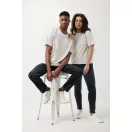 Tricou cu maneca scurta, la baza gatului, Casual, Unisex, iqoniq, 2410E19540, Bumbac, Crem, XXS