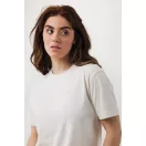 Tricou cu maneca scurta, la baza gatului, Casual, Unisex, iqoniq, 2410E19540, Bumbac, Crem, XXS