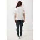 Tricou cu maneca scurta, la baza gatului, Casual, Unisex, iqoniq, 2410E19540, Bumbac, Crem, XXS
