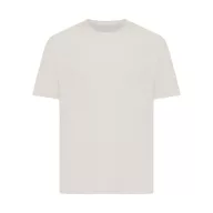   Tricou cu maneca scurta, la baza gatului, Casual, Unisex, iqoniq, 2410E19539, Bumbac, Crem, 3XL