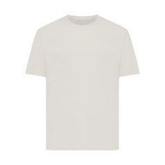   Tricou cu maneca scurta, la baza gatului, Casual, Unisex, iqoniq, 2410E19539, Bumbac, Crem, 3XL