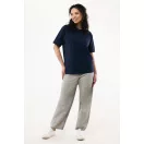 Tricou unisex, 2509E17227, iqoniq, 81x70x0.5 cm, Bumbac, Albastru navy, 3XL