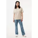 Tricou unisex, 2509E17199, iqoniq, 81x70x0.5 cm, Bumbac, Bej dessert, 3XL