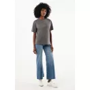Tricou unisex, 2509E17175, iqoniq, 73x56x0.5 cm, Bumbac, Gri antracit, M